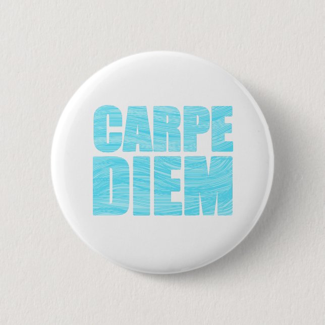 Macaron Rond 5 Cm Bouton Carpe Diem (Devant)