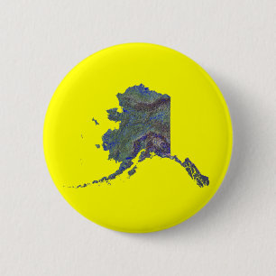 Macaron Rond 5 Cm Bouton Carte Alaska