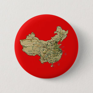 Macaron Rond 5 Cm Bouton Carte Chine