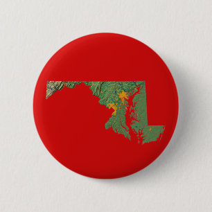 Macaron Rond 5 Cm Bouton Carte du Maryland