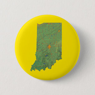 Macaron Rond 5 Cm Bouton Carte Indiana