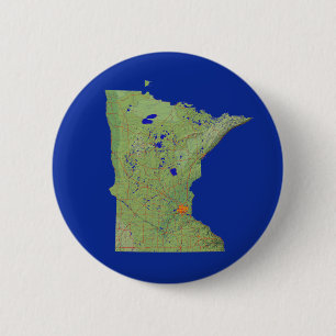 Macaron Rond 5 Cm Bouton Carte Minnesota
