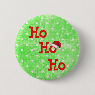 Macaron Rond 5 Cm Bouton Casquette Ho Ho Santa Claus