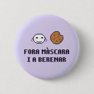 Macaron Rond 5 Cm Bouton Catalan neurodivergent de démasquage