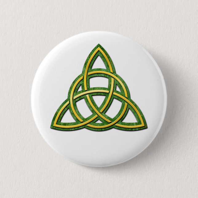 Macaron Rond 5 Cm Bouton Celtic Trinity (Devant)