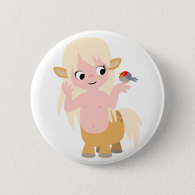 Macaron Rond 5 Cm Bouton Centauress de petit dessin mignon Badton (Devant)