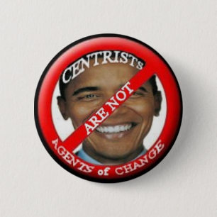 Macaron Rond 5 Cm Bouton centriste anti-Obama