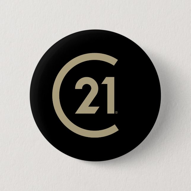Macaron Rond 5 Cm Bouton Century 21 (Devant)