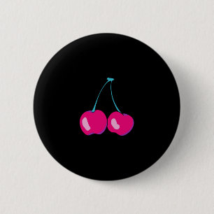 Macaron Rond 5 Cm Bouton cerise