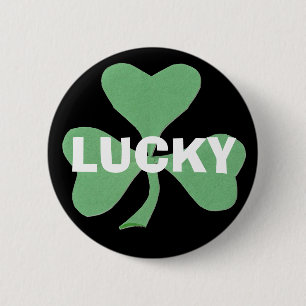 Macaron Rond 5 Cm Bouton chanceux de shamrock