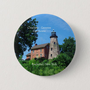 Macaron Rond 5 Cm Bouton Charlotte Genesee Lighthouse
