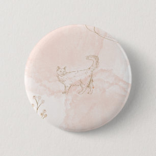 Macaron Rond 5 Cm bouton chat
