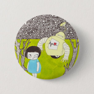 Macaron Rond 5 Cm Bouton chaud de robot