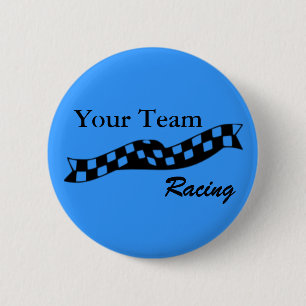 Macaron Rond 5 Cm Bouton Checkered d'équipe de course d'attaque