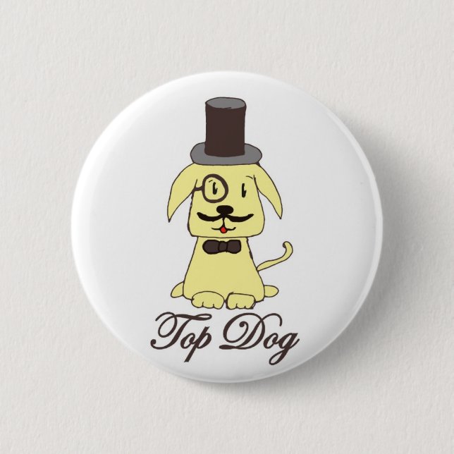 Macaron Rond 5 Cm Bouton Chien supérieur (Devant)