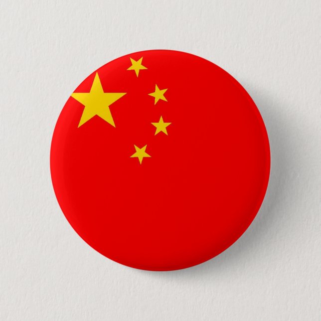 Macaron Rond 5 Cm Bouton chinois de drapeau (Devant)