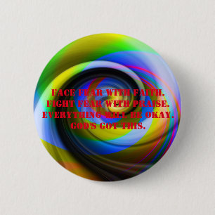 Macaron Rond 5 Cm Bouton chrétien de foi