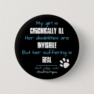 Macaron Rond 5 Cm Bouton chronique d'incapacité de maladie pour