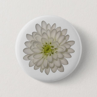 Macaron Rond 5 Cm Bouton Chrysanthème blanc