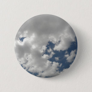 Macaron Rond 5 Cm Bouton Ciel nuageux