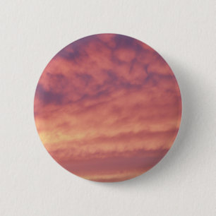 Macaron Rond 5 Cm Bouton Ciel rose / Épingle