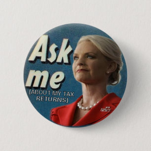 Macaron Rond 5 Cm Bouton Cindy McCain Ask Me