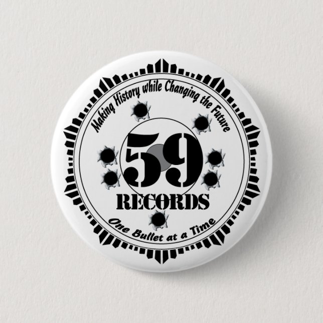 Macaron Rond 5 Cm Bouton cinq neuf (Devant)