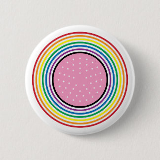 Macaron Rond 5 Cm Bouton circulaire Rainbow Pride - American Flag In
