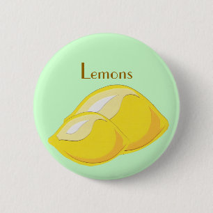 Macaron Rond 5 Cm Bouton citron