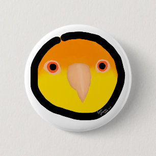 Macaron Rond 5 Cm Bouton "citron" de birbe jaune