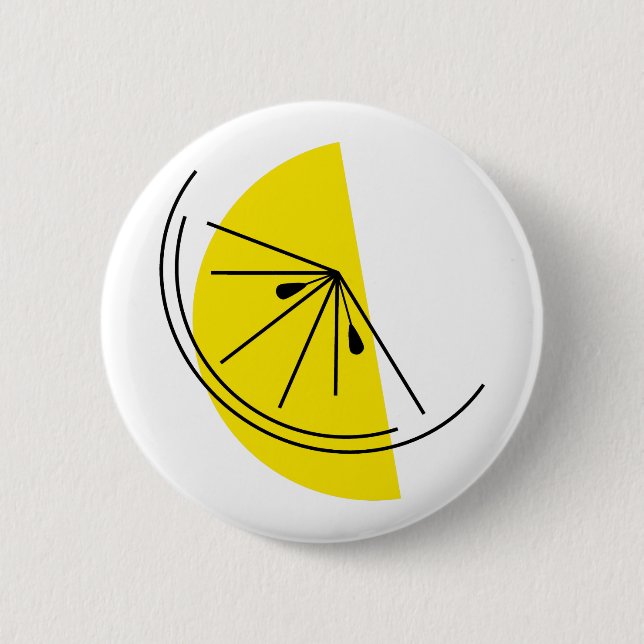 Macaron Rond 5 Cm Bouton Citrus Lemon (Devant)