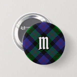 Macaron Rond 5 Cm Bouton Clan Blair Tartan