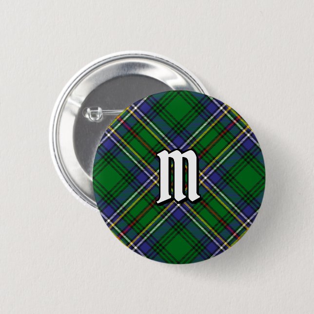 Macaron Rond 5 Cm Bouton Clan Cockburn Tartan (Devant & derrière)
