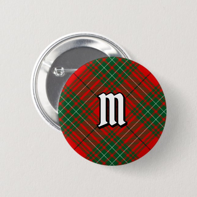 Macaron Rond 5 Cm Bouton Clan Cumming Tartan (Devant & derrière)
