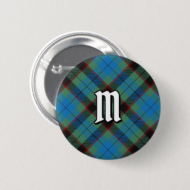 Macaron Rond 5 Cm Bouton Clan Guthrie Tartan (Devant & derrière)