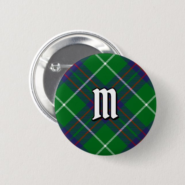 Macaron Rond 5 Cm Bouton Clan MacIntyre Tartan (Devant & derrière)
