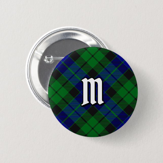 Macaron Rond 5 Cm Bouton Clan MacKay Tartan (Devant & derrière)