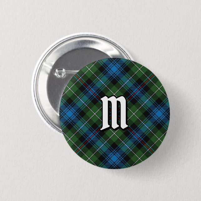 Macaron Rond 5 Cm Bouton Clan MacKenzie Tartan (Devant & derrière)