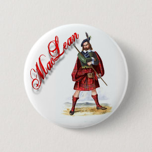 Macaron Rond 5 Cm Bouton Clan MacLean Scottish Dream
