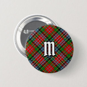 Macaron Rond 5 Cm Bouton Clan MacPherson Tartan