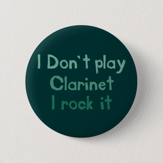 Macaron Rond 5 Cm Bouton Clarinet Rock It (Devant)