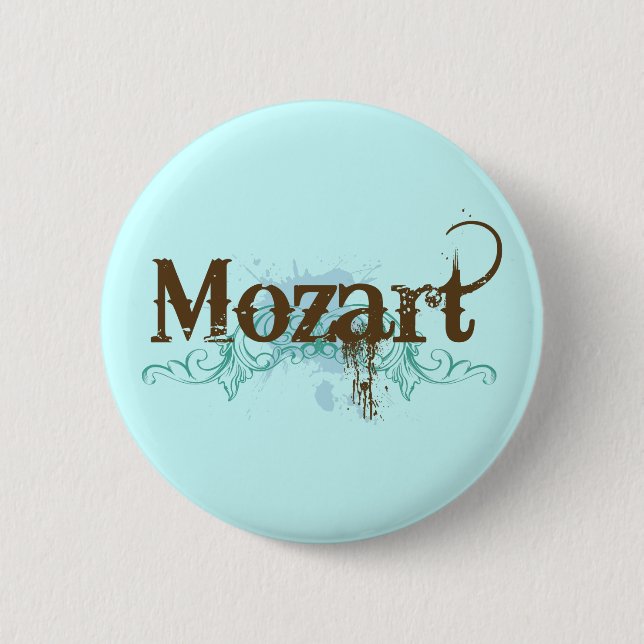 Macaron Rond 5 Cm Bouton classique frais de Mozart (Devant)