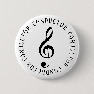Macaron Rond 5 Cm Bouton Clé du chef de musique