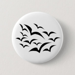 Macaron Rond 5 Cm Bouton Cloud noir de chaume