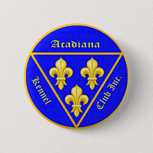 Macaron Rond 5 Cm Bouton Club Acadiana Kennel