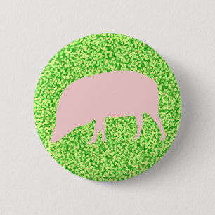 Macaron Rond 5 Cm Bouton Cochon rose