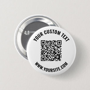Macaron Rond 5 Cm Bouton Code QR