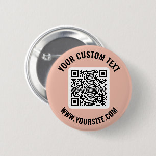 Macaron Rond 5 Cm Bouton Code QR