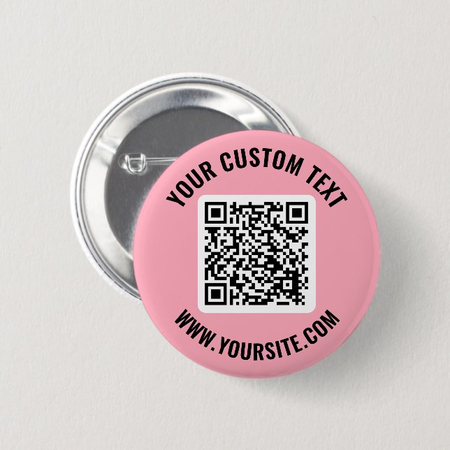 Macaron Rond 5 Cm Bouton Code QR (Devant & derrière)