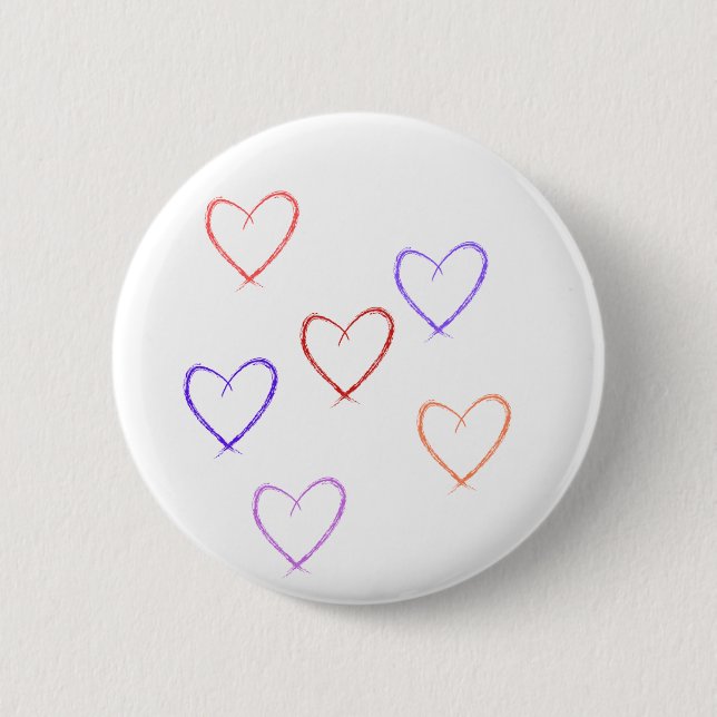 Macaron Rond 5 Cm bouton coeur (Devant)